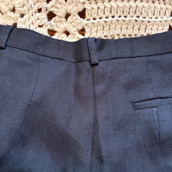 Talbots Vintage Irish Linen Black High-Rise Pleated Trousers Size 6 - altered - Picture 13 of 16